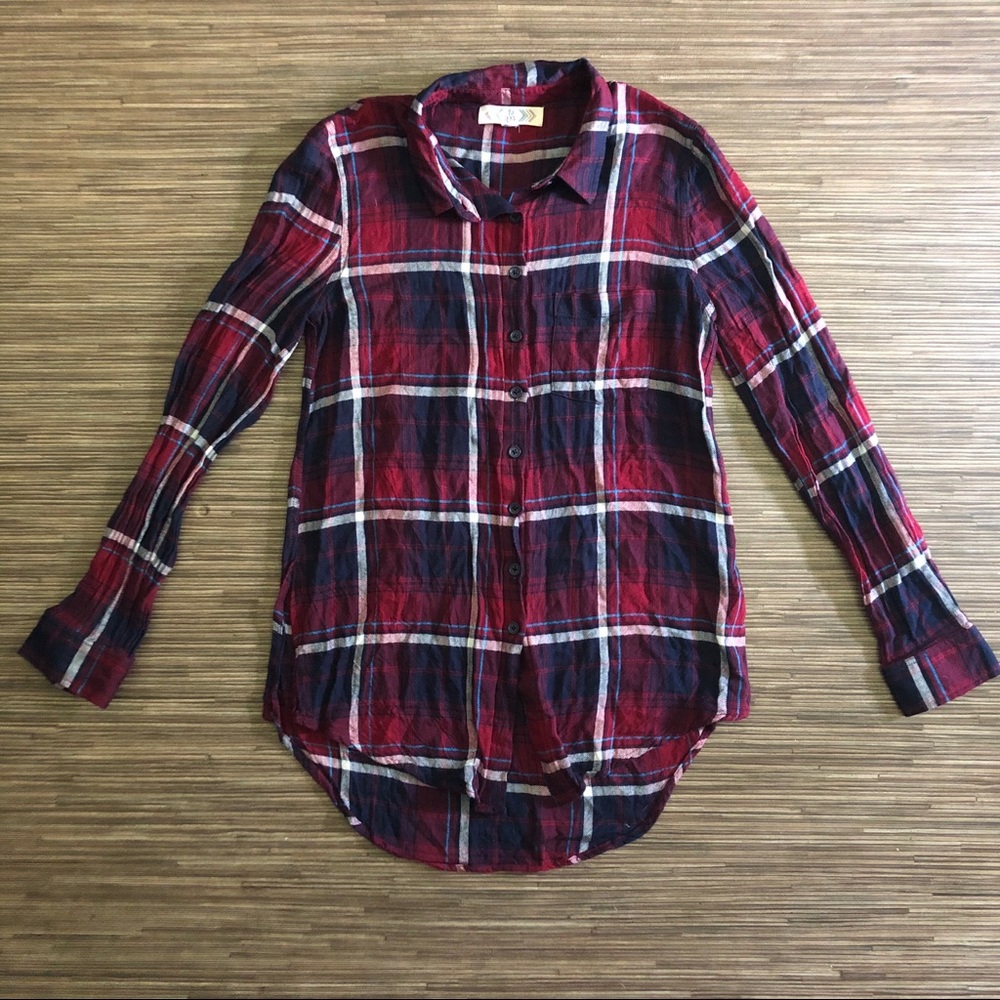 Pink Rose long sleeve button down